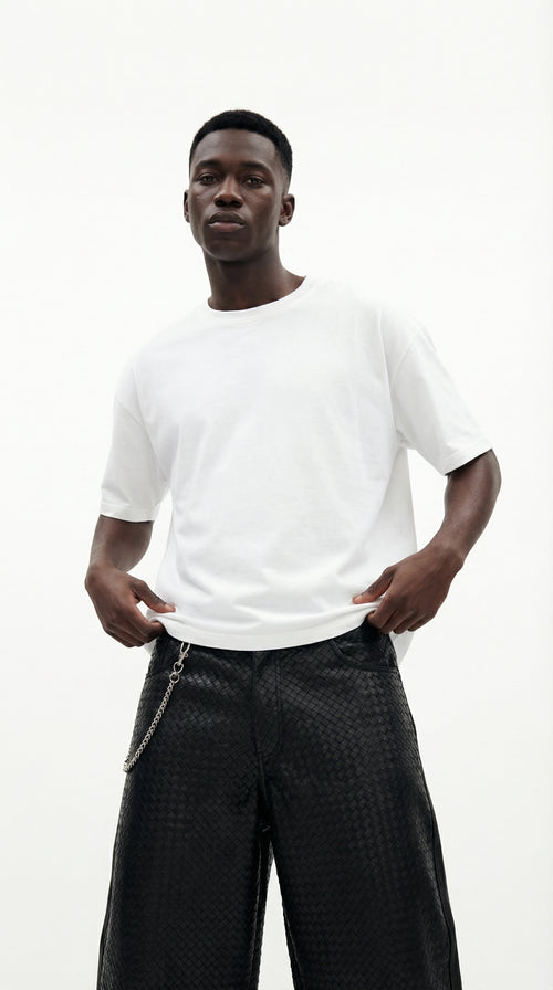 WHITE BASIC OVERSIZED T-SHIRT