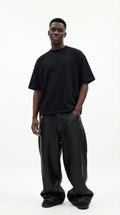 BLACK BASIC OVERSIZED T-SHIRT